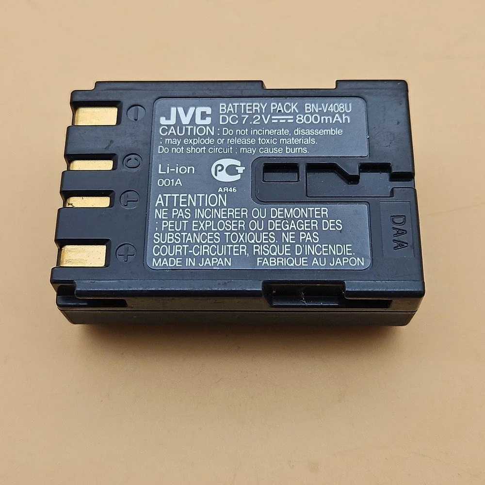 Genuine OEM JVC BN-V408U Rechargeable Battery Pack 7.2V 800mAh Li-ion